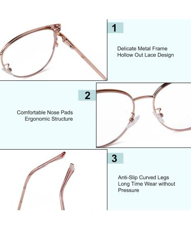 Shop ADEWU Cat Eye Glasses for Women - Chic Pink Fake Glasses with Blue Light Filter - Stylish Prescription-Free Frames - Buy Online on GoSupps.com