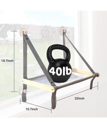 Collapsible Cat Window Perch Hammock Supports 40lbs | Large Bed for Indoor Cats - Buy Online on GoSupps.com