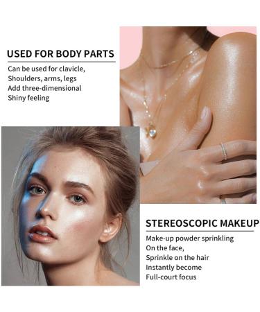Heykomi Highlighter Powder Stick Set - White Moonbeam, Fairy Pink and Golden Brown - Makeup Highlight Glitter Puff for Face, Body, and Hair - Buy Online on GoSupps.com