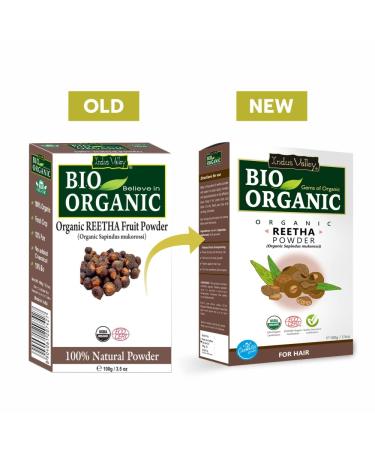 Organic Reetha Powder for Dandruff Removal - INDUS VALLEY BIO - Buy Online on GoSupps.com
