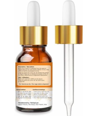 Crysalis Black Cumin Seed (Nigella Sativa) Oil|100% Pure & Natural Undiluted Carrier Oil Organic Standard For Skin & Hair Care|Therapeutic Grade Oil Fights Dry Skin Conditions - 15ML With Dropper 15 ml (Pack of 1) - Buy Online on GoSupps.com
