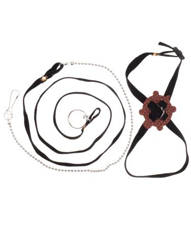 FOMIYES Turtle Leash Turtle Toys for Aquatic Turtles Turtle Harness Strap Small Pets Training Animals Harness Strap Live Turtle Tortoise Chest Collar Rope Leather Accessories Outdoor 120X0.8X0.2cm Black