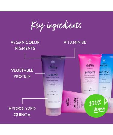 Four Reasons Intensive Toning Treatment Violet | 200ml Semi-Permanent Direct Dye for Brightened Hair | Intense Violet Color Results - Buy Online on GoSupps.com