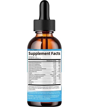 15-in-1 Liposomal Vitamin B Complex Pro B Complex Drops with Vitamin B1 B2 B3 Niacinamide Choline B5 B6 B7 Biotin Inositol Folate B12 Zinc Lutein Zeaxanthin Taurine Vitamin C 2 fl oz - Buy Online on GoSupps.com
