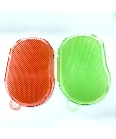 lymph Glove Anti Cellulite Slim Body Bath Shower Scrub Brush Silicone Double Sided Massage Random Colors