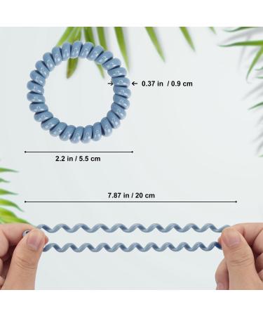 JessLab Spiral Hair Ties | 10 Pcs Traceless Telephone Cord Hair Accessories for Women & Girls | No-Damage Ponytail Holders | Assorted Colors - Buy Online on GoSupps.com