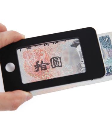 Rectangle Illuminated Magnifier Phone Appearance 4 LED Lights Magnifying Glass Portable Reading Jewelry Loupe Hand Lupa loupes jewelers loupes 100x for weed travel-cases magnifier- with light wireless - Buy Online on GoSupps.com