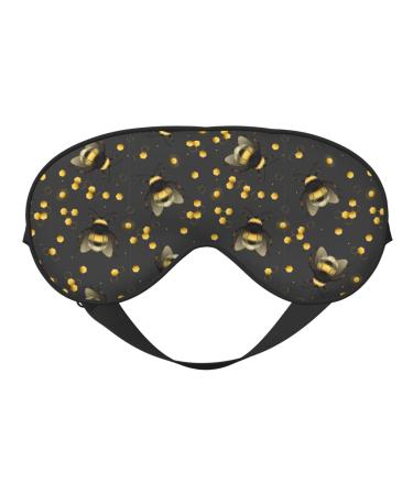 Bumblebee Sleep Mask Adjustable Double -Sided Eye Mask Soft Sleeping Eye Covers for Sleeping Perfect Shading Reduce Eye Edema