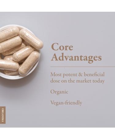 Organika Lion's Mane - Ultra Strength Organic Mushroom Extract - 2800mg - Nootrophic Natural Support for Memory Mood Neuroprotection and Cognition - 120vcaps 120 Day Supply Herbal Supplement - Buy Online on GoSupps.com