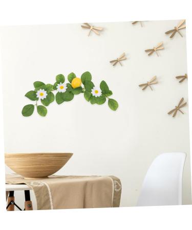 HOMSFOU 10 pcs ring household fireplace decor Artificial Flower summer decor for home the summer artificial plant fake leaves lemon fruit fake plants fake plant wreath decorate vine Yellowx5pcs 38x10cmx5pcs - Buy Online on GoSupps.com