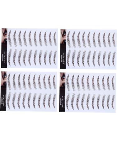 OHPHCALL 20 Pcs Eyebrow Stickers Authentic Eyebrows Stickers Eyelash Brown Water Transfer Paper with Soy Ink 21x15cmx5pcs Brownx5pcs - Buy Online on GoSupps.com