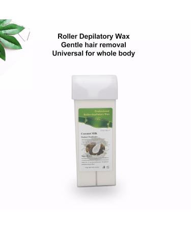 Deproxy Roll-On Wax Refill for Men & Women - Safe & Mild Hair Removal Cartridge for Arms Legs Armpits & Bikini Zone (Coconut Milk White) - Buy Online on GoSupps.com
