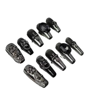 Temperament-enhancing nail art night spice girl wears a fake nails patch by hand and the nail art explodes.(XS)