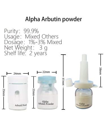 3G Arbutin Powder - High Purity Skin Whitening & Hyaluronic Acid for DIY Skincare | International Shipping - Buy Online on GoSupps.com