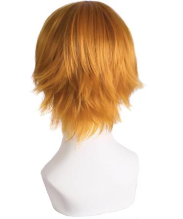 MapofBeauty Men's Short Straight Wig in Golden Orange - Cosplay Costume Wig - Buy Online on GoSupps.com