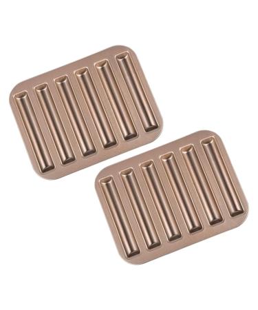 OUNONA Cake Molds 2pcs Biscuit Mold Cake Pan Cookie Molds for Metal Cake Mould Baking Supply Small Cake Mold Biscuit Baking Molds Baking Supplies Non-Stick Baking Mold Puffs Energy Bar
