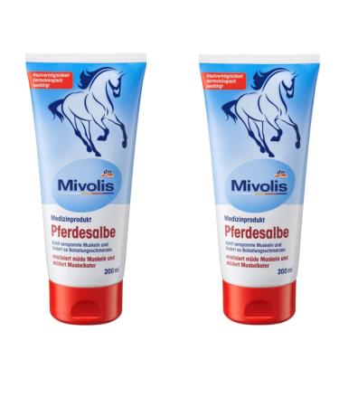 Mivolis Pfedersalbe Lot de 2 (2x200 ml) Mivolis Baume pour Muscles Cr me Apaisante et Rafra chissante 200 ml