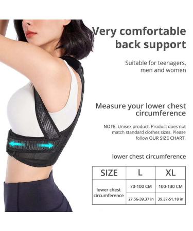 Posture Corrector for Men & Women - Adjustable Upper Back Brace for Pain Relief | Improve Posture & Comfort (L: 28-40in - Buy Online on GoSupps.com