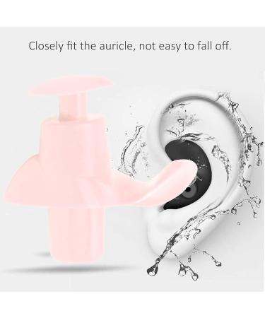Buy Soft Waterproof Silicone Swimming Earplugs - Pink | Perfect for Swimming Surfing & Snorkeling - Buy Online on GoSupps.com
