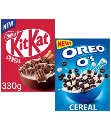 Cereal Bundle With KitKat Milk Chocolate Cereal 330g & Oreo O's Cereal 350g (2 Pack)