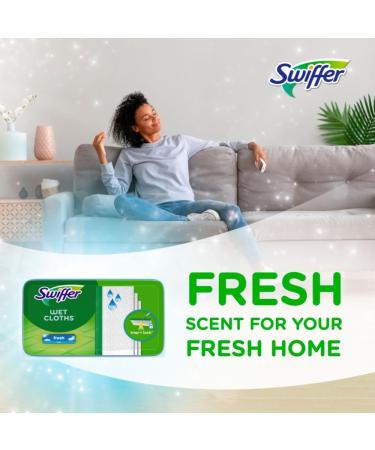 Swiffer Wet Mopping Cloth Refills for Floor Mopping and Cleaning Multi-Surface Floor Cleaner Fresh Scent 12 count - Buy Online on GoSupps.com