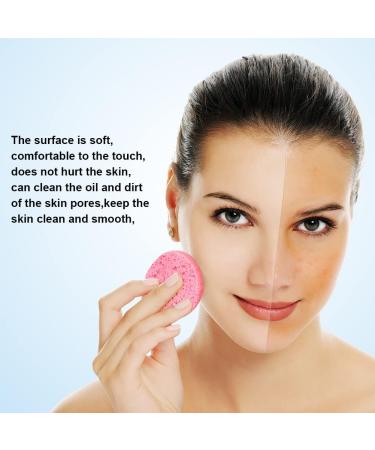 AUAUY Compressed Facial Sponges 60 Count Cellulose Facial Sponges for Daily Cleansing 100% Natural Wood Pulp Cotton Face Washing Sponge for Facial Cleansing Exfoliating Mask Makeup Removal 60 Pink - Buy Online on GoSupps.com