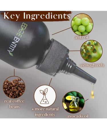 Edge Entity Espresso Hair Growth Oil | Vit C, Avocado Oil, & Coffee Blend for Thinning Hair | Treats Dry Scalp | Ideal for Kinky, Curly, Coily 4A, 4B, 4C Hair Types - Buy Online on GoSupps.com