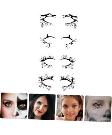 Didiseaon 8 Pairs halloween eyeliner stickers human eye stickers face sticker winged eyeliner eye decals Skull lash decor Durable Eye Line Strips double eyelid Makeup Tools plastic - Buy Online on GoSupps.com