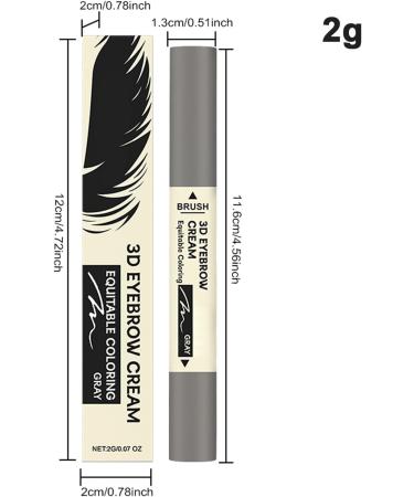 Eyebrow Cream Pen Smudge-proof Double Head Makeup Eyebrow Pen Eyebrow Makeup Pen Waterproof Eyebrow Care Pen for Home Dating Travel Hotel Dark Grey Colour - Buy Online on GoSupps.com