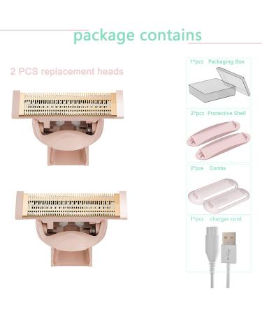 Flawless Nu Razor Pink Replacement Heads - Compatible with Finishing Touch, Rose Gold Body, 2 Blades + 1 Charger Cord - Buy Online on GoSupps.com
