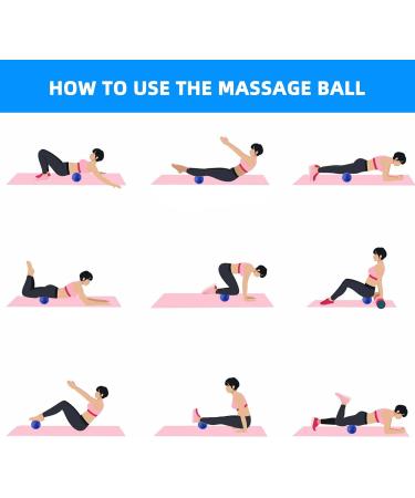 2-Pack Massage Balls for Myofascial & Muscle Relaxation - Fascia & Lacrosse Balls for Yoga & Acupuncture (Blue) - Buy Online on GoSupps.com