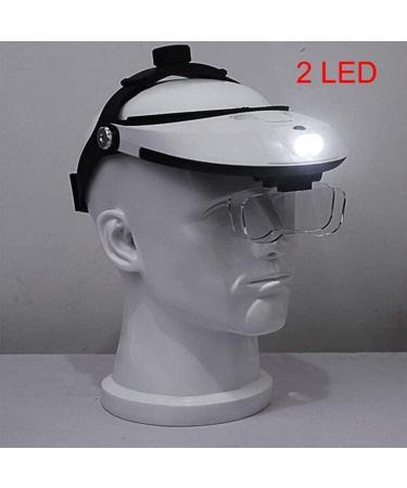 Lightweight Magnifying Glass Head-Mounted Electronic Headless High-Definition Magnifying Glass with 2Led Lights for Reading Eyelashes Crafts Circuit Watch Repair Lofty Ambition - Buy Online on GoSupps.com