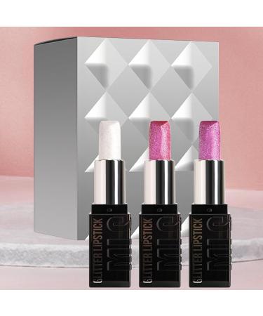 Opilroyn Glittery matte lip gloss matte lipstick - Glossy glossy matte lip gloss 3-pack | Non-stick moisturizing high-shine cup for everyday makeup - Buy Online on GoSupps.com
