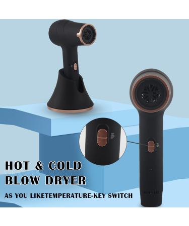 Portable Hair Dryers Cordless Blow Hair Dryer with Magnetic Nozzle/Charging Base 5000mAh Free Standing Hot/Cold Air Hairdryer 2 Files Rechargeable Hair Dryer Black - Buy Online on GoSupps.com