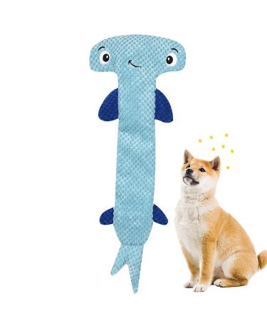 Squeaking plush dog toys for small dogs no filled shark soft puppy toys indestructible dog toys for small medium-sized and large dogs