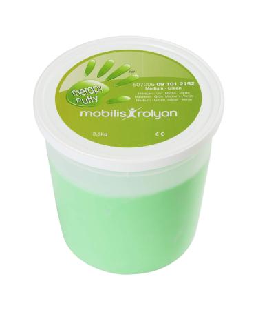 Rolyan Therapy Putty for Physical Therapeutic Hand Exercises Flexible Putty for Finger and Hand Recovery and Rehabilitation Strength Training Occupational Therapy 1 x 2.3kg Medium Green 1 x 2.3kg Green