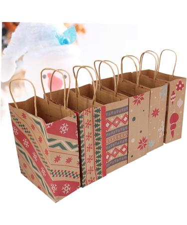 KOMBIUDA 12 Pcs Christmas Party Bag Christmas Print Kraft Bags Holiday Paper Gift Bags Christmas Bags Paper Packaging Bags Printed Paper Bag Christmas Tote Bags Candy Bag Printing - Buy Online on GoSupps.com