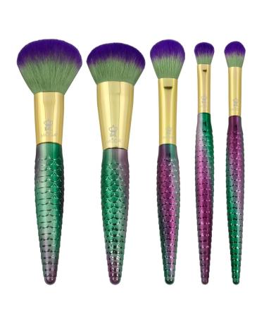 MODA Travel Size Mythical Sweet Siren 6pc Makeup Brush Set - Powder Highlight Eye Shader & Pouch | Perfect for Travel & Gifts - Buy Online on GoSupps.com