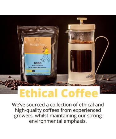 The Coffee Twins - Bobo 1kg - Ethical Speciality Coffee Beans - Freshly Roasted - Brazil Guatemala Blend - Whole Beans - 100% Arabica - Roasted in the UK - Buy Online on GoSupps.com