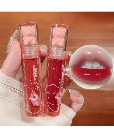 Shop 3 Colors Bear Lip Gloss | Moisturizing & Waterproof Jelly Lip Tint - Cute Liquid Lipstick for Lips & Cheeks - Buy Online on GoSupps.com