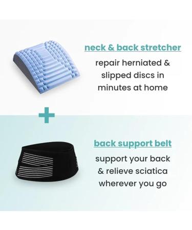 CAEPAL Refresh - Neck & Back Stretcher Back Neck Cracker for Lower Back Pain Relief Sciatica Pain Relief Lumbar Support Herniated Disc Lumbar Soothing Device for Herniated Disc (Grey) - Buy Online on GoSupps.com