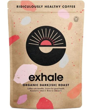 EXHALE Caf moulu fin biologique 450 g - Origine unique et grains 100% Arabica. Pour Moka AeroPress et Drip - Torr faction fonc e