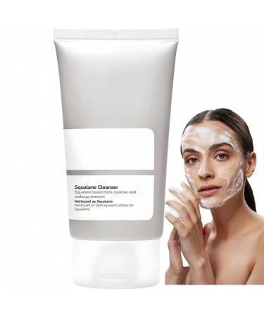 Squalane Face Cleanser Face Wash for Gently Cleaning Pores Gentle Cream Cleanser with Squalane Face Cleanser for Dry & Sensitive Skin Moisturising Cleanser Squalane Oil Remover Oil Based Cleanser