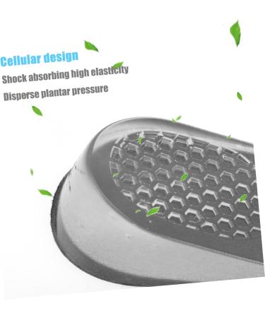 FOMIYES Height Increasing Insoles - Shock-Absorbing Heel Lift Pads for Extra Height | 3 Pairs Black 12x6.5CM - Buy Online on GoSupps.com