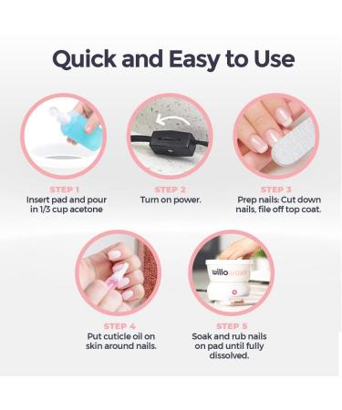 Acetone-Proof Electric Nail Soaking Bowl | Dip Powder & Gel Nail Remover Kit | 50% Faster Acrylic Soak Off | At-Home Acetone Soak Off Bowl - Buy Online on GoSupps.com