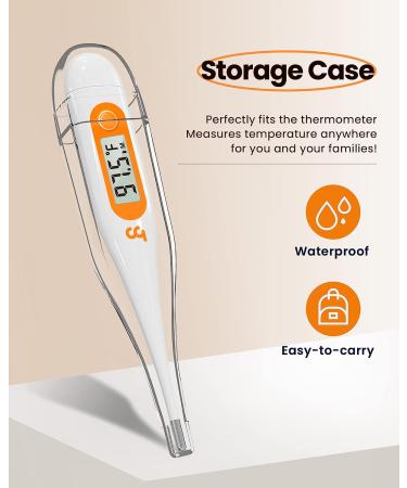 Digital Oral Thermometer for Adults, Kids & Babies | Medical Grade Easy Read Fever Thermometer - Indoor/Outdoor Use - Buy Online on GoSupps.com