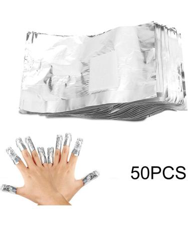  Kikumi Kikumi 50pcs Nail Polish Remover Foil Aluminium Gel Cotton Wrapped with Cotton Pads - Buy Online on GoSupps.com
