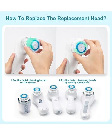 4 Pack Multicolor Replacement Facial Cleansing Brush Heads for Clogged & Enlarged Pores - Buy Online on GoSupps.com