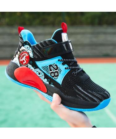 Adoff Basketball Shoes for Children | Casual Board & Sports Shoes | EU Size 35 - Black/Blue - Buy Online on GoSupps.com