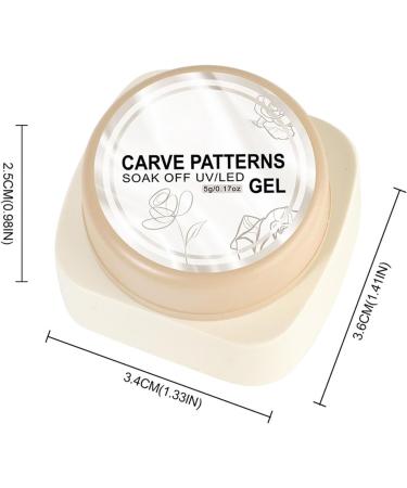  Esncddym Nail Carving Gel 3D Nail Gel | Solid Nail Gel Non Sticky 3D - Easy Dry 5G Multifunctional White Manicure Supplies for Salon and Home - Buy Online on GoSupps.com